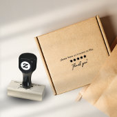 Laat een review achter op Etsy business dank u Rubberstempel