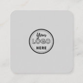 Laat een Review achter QR Code Social Media Grey L Vierkante Visitekaartje (Achterkant)