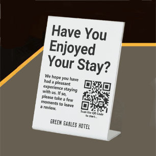 Laat een Review achter Reclamebord Met Voetstuk