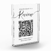 Laat een Review Custom QR Code Business Company Fotoblokken (Links)