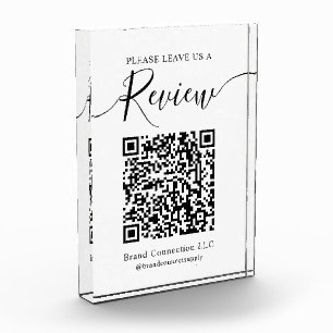 Laat een Review Custom QR Code Business Company Fotoblokken