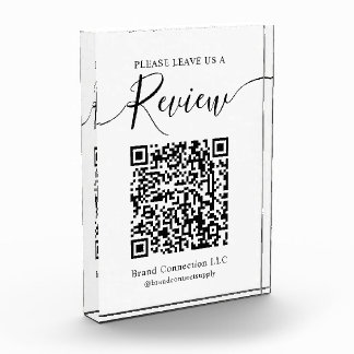 Laat een Review Custom QR Code Business Company Fotoblokken