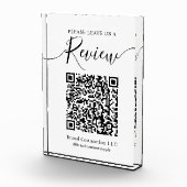 Laat een Review Custom QR Code Business Company Fotoblokken (Rechts)