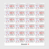 Laat een Review Cute Winter Snowman Angel Business Sticker (Vel)