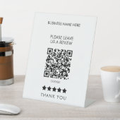 Laat een Review QR code achter Reclamebord Met Voetstuk (Insitu)