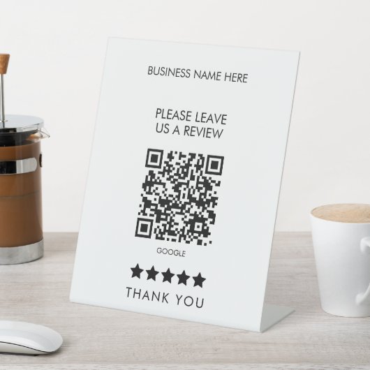 Laat een Review QR code achter Reclamebord Met Voetstuk (Insitu)