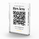 Laat een Review QR-code Gepersonaliseerde Social M Fotoblokken (Rechts)