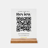Laat een Review QR Code gepersonaliseerde sociale  Acryl Bord (Voorkant)