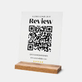 Laat een Review QR Code gepersonaliseerde sociale  Acryl Bord (Hoek)