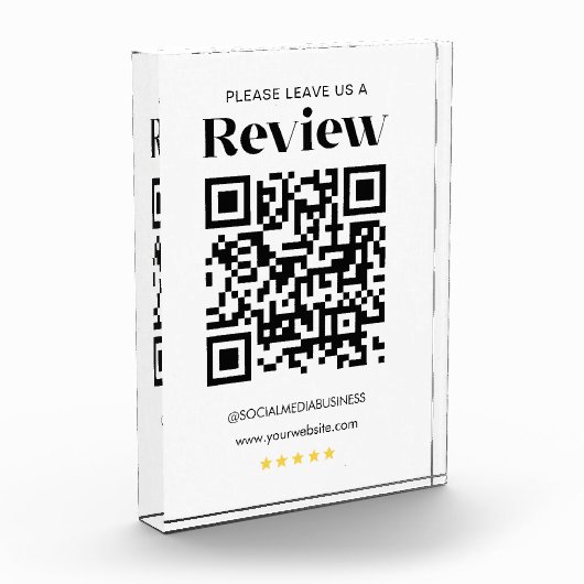 Laat een Review QR Code gepersonaliseerde sociale  Fotoblokken (Links)