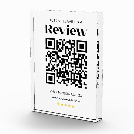Laat een Review QR Code gepersonaliseerde sociale  Fotoblokken (Rechts)