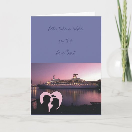 Laat een rit op de Boot van de Liefde nemen Feestdagen Kaart (Voorkant)