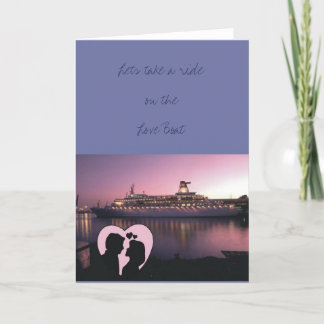 Laat een rit op de Boot van de Liefde nemen Feestdagen Kaart