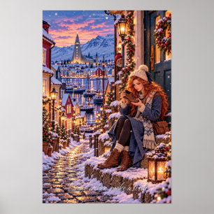 Laat een schoen achter, doe een wens Reykjavik IJs Poster