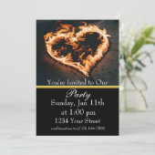 Laat een spoor achter naar ons vuurfeest! kaart (Staand voorkant)