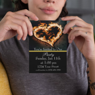 Laat een spoor achter naar ons vuurfeest! kaart