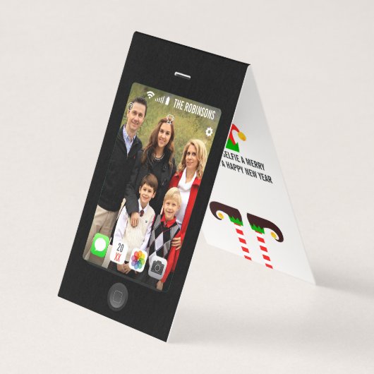 Laat een vrolijk kerstfoto van jezelf zien kaart (Voorkant)