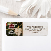 Laat elk hart zijn kamer voorbereiden, kerstkarol etiket (Insitu)