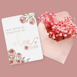 Laat elke dag een dag van liefde zijn Valentijnska Folie Feestdagenkaart