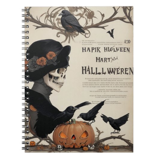 Laat elke dag voelen als Halloween met onze Crow Notitieboek (Voorkant)
