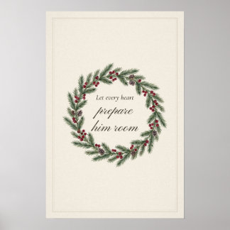 Laat elke hart hem ruimte geven Kerstkrans Poster