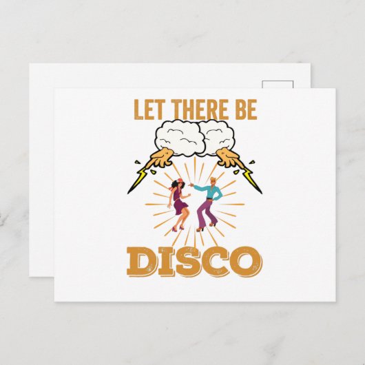 Laat er disco Funk zijn Briefkaart (Voorkant / Achterkant)