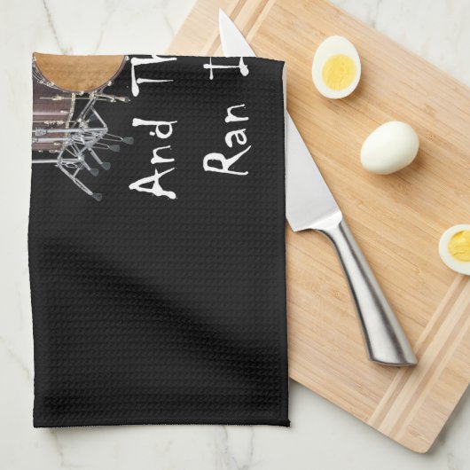 Laat er drummers zijn theedoek (Quarter Fold)