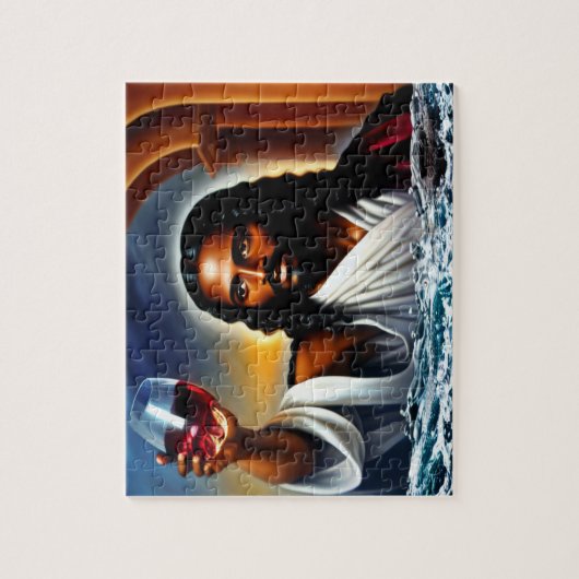 Laat er een Christelijke kunstpuzzel voor wijn zij Legpuzzel (Verticaal)