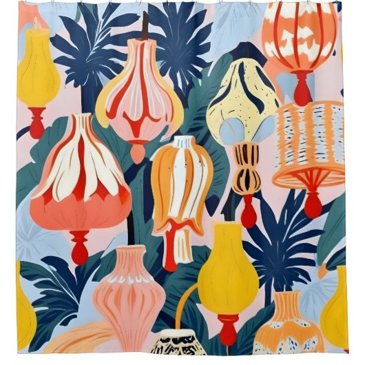 Laat er lampen zijn douchegordijn (Voorkant)