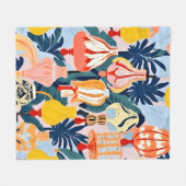 Laat er lampen zijn fleece deken (Voorkant (Horizontaal))