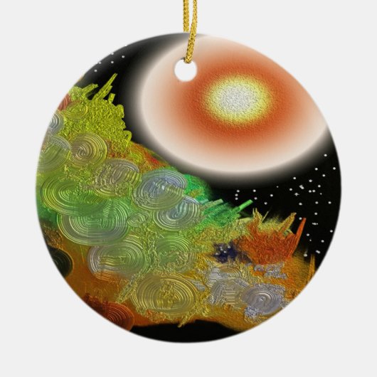 Laat er licht Abstract zijn Keramisch Ornament (Voorkant)