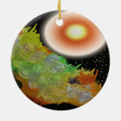 Laat er licht Abstract zijn Keramisch Ornament (Achterkant)
