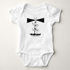 LAAT ER LICHT Vuurtoren zwart-wit Romper