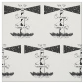 LAAT ER LICHT Vuurtoren zwart-wit Stof (Swatch)