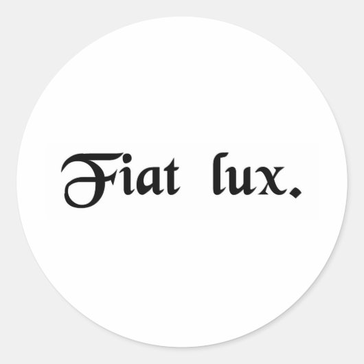 Laat er licht zijn. ronde sticker (Voorkant)