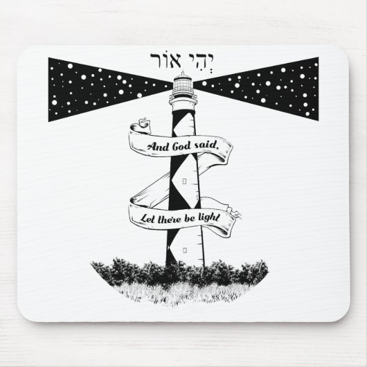 Laat er licht zwart en wit zijn muismat (Voorkant)