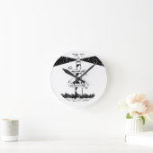 Laat er licht zwart en wit zijn ronde klok (Huis)