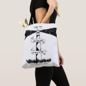 Laat er licht zwart en wit zijn tote bag (Dichtbij)