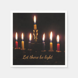 Laat er lichte menorah Chanoeka cocktail servet zi