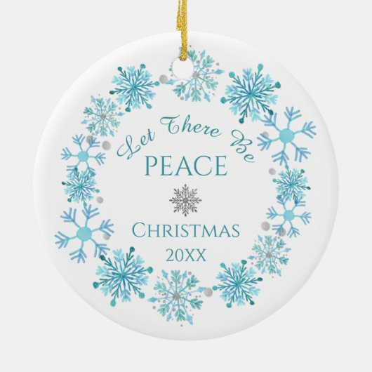 Laat er vrede heersen, vos en konijn keramisch ornament (Achterkant)