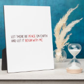 Laat er vrede op aarde zijn fotoplaat (Zijkant)