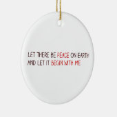 Laat er vrede op aarde zijn keramisch ornament (Rechts)