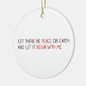 Laat er vrede op aarde zijn keramisch ornament (Links)