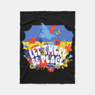 Laat Er Vrede Zijn Oekraïne Vrede Oekraine Vlag Kl Fleece Deken