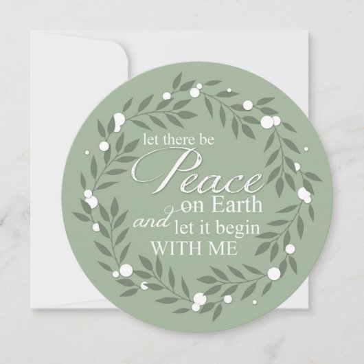 Laat er vrede zijn op aarde Aangepaste foto Feestdagenkaart (Voorkant)
