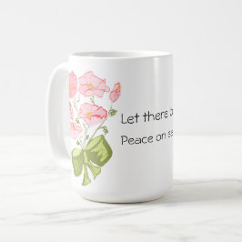 Laat er vrede zijn op aarde - Bloemen Koffiemok