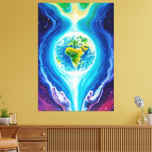 Laat er vrede zijn op aarde canvas afdruk (Insitu (Woonkamer))