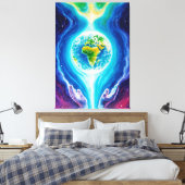 Laat er vrede zijn op aarde canvas afdruk (Insitu (Slaapkamer))