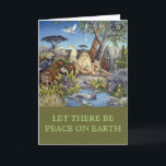 Laat er vrede zijn op aarde feestdagen kaart<br><div class="desc">Een zeer tijdige vakantie Kaart genomen van een origineel schilderij getiteld "Vreedzaam Koninkrijk" door wildlife artist,  Laura Regan</div>