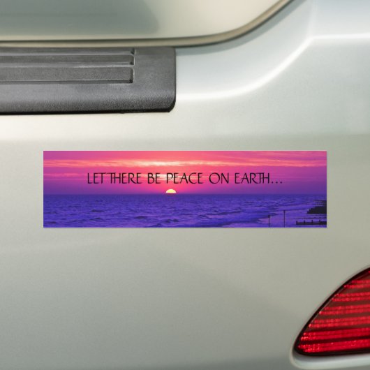 LAAT ER VREDE ZIJN OP AARDE... Religieuze bumperst Bumpersticker (Op auto)